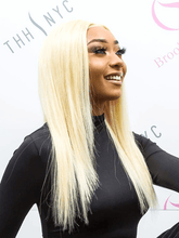 Brooklyn Hair Glueless 5x5 HD Lace Closure Wig Platinum Blonde Straight 20-24" 20-24" / Blonde / 5x5 Lace